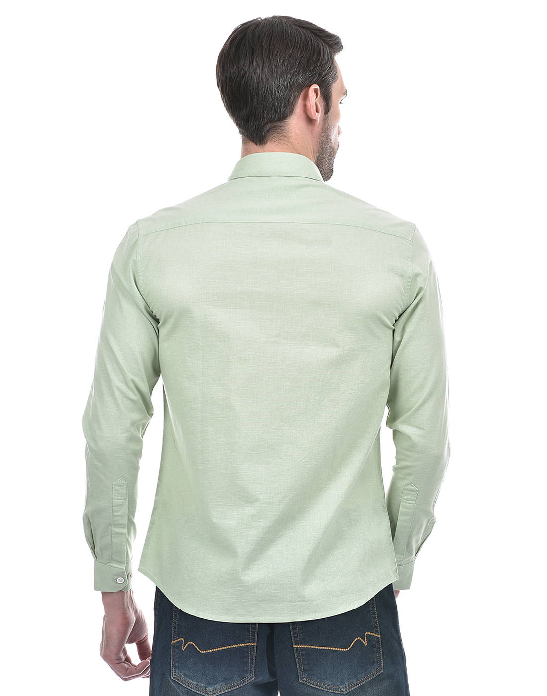 Numero Uno Men Solid Green Shirt